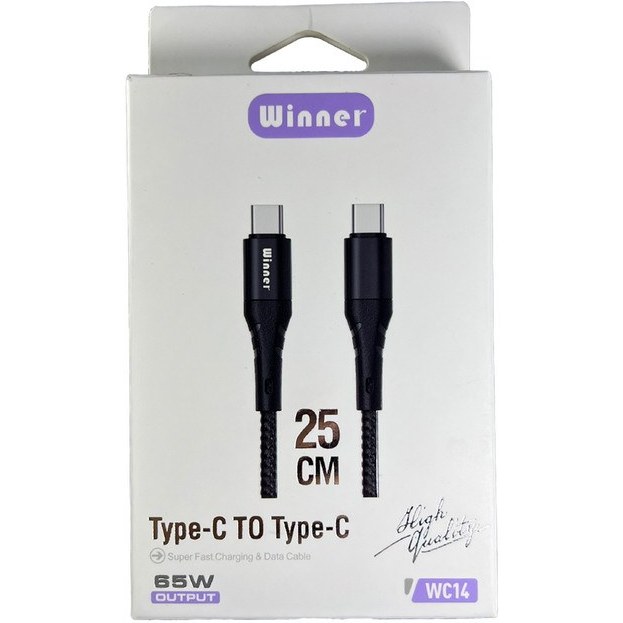 کابل شارژ Type-c وینر مدل WC14 طول ۲۵ سانتی متر