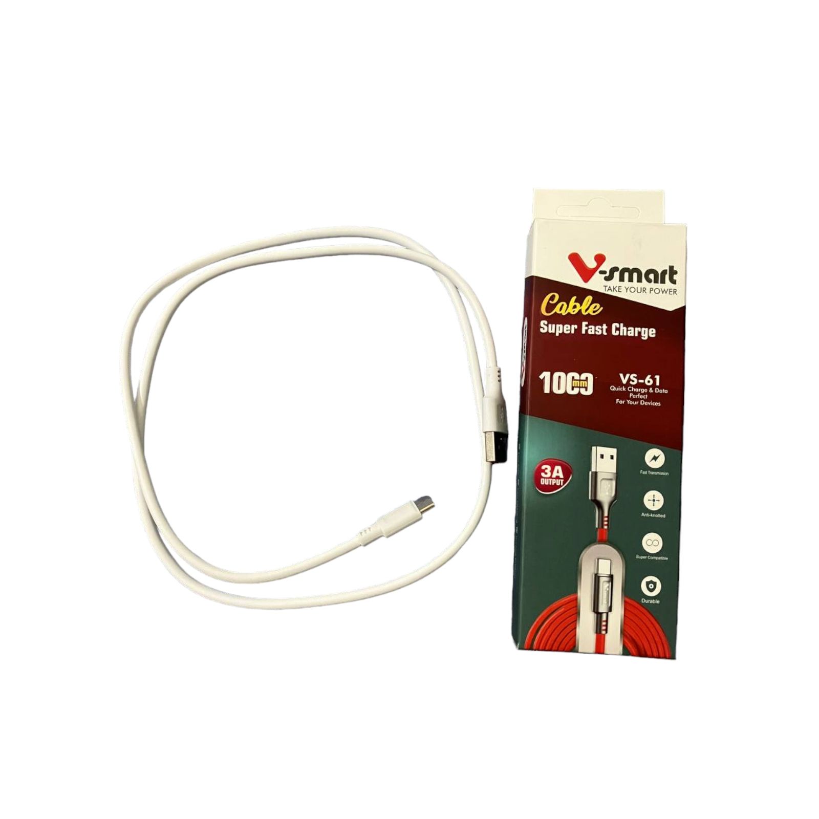 کابل شارژ VS-61 وی اسمارت V-SMART تایپ C طول 1 متر
