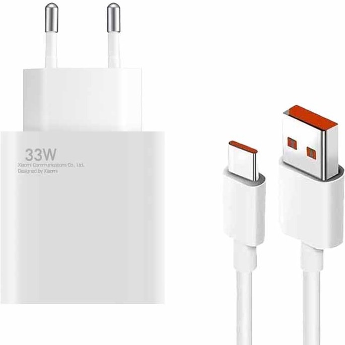 شارژر دیواری شیائومی مدل MDY-11-EZ توان 33 وات همراه با کابل تایپ سی