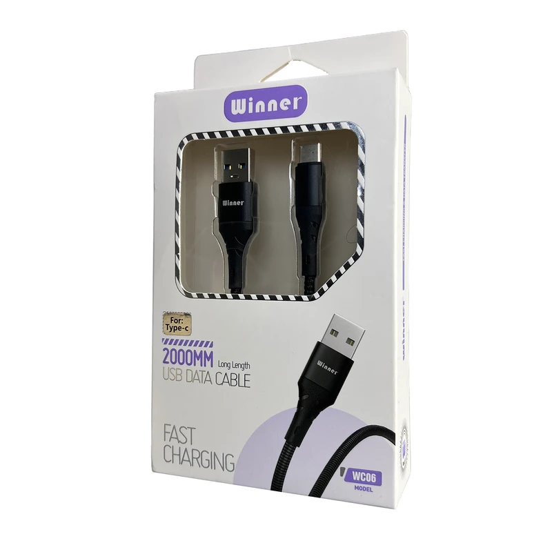 کابل تبدیل USB به USB-C وینر مدل WC06 طول 2 متر