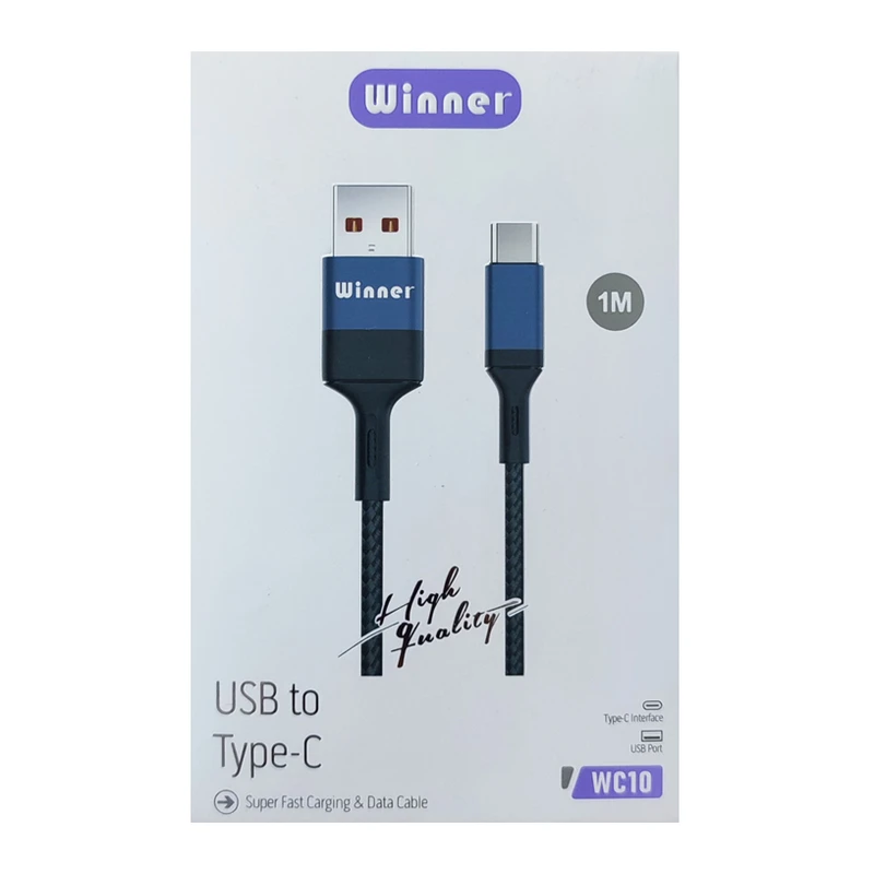 کابل تبدیل USB به USB-C وینرمدل WC10 طول 1 متر